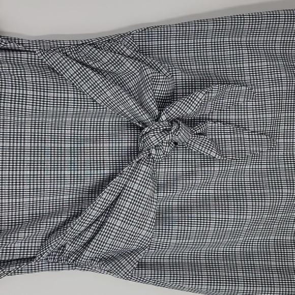 Lulu's penny black and white gingham knotted sheath dress size small - Picture 7 of 15